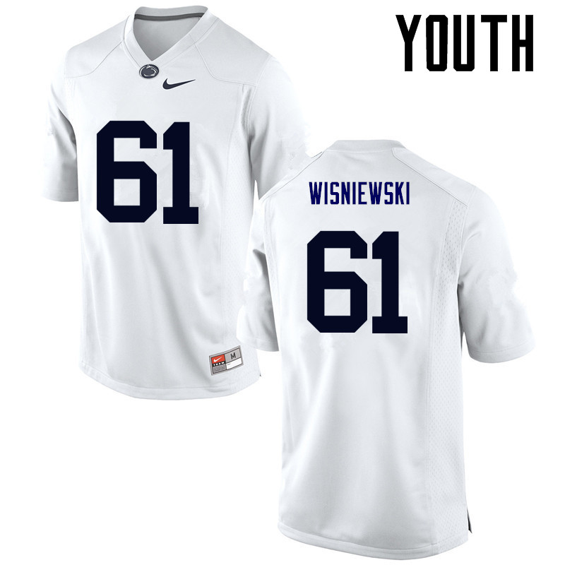 Youth Penn State Nittany Lions #61 Stefen Wisniewski College Football Jerseys-White